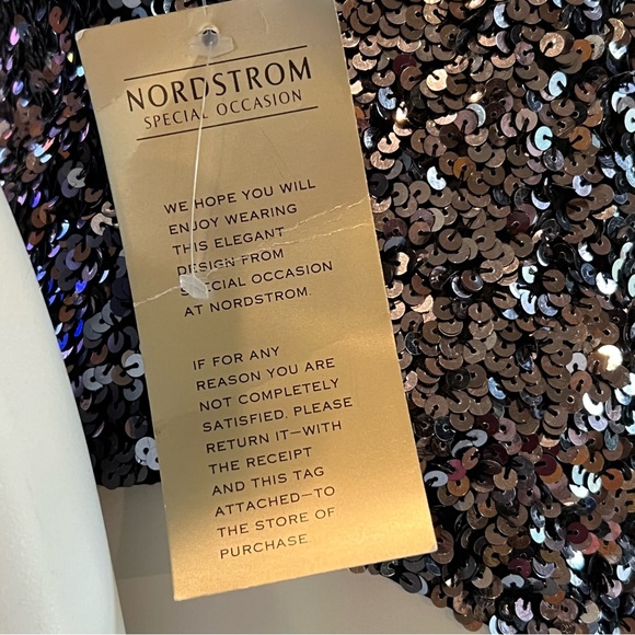 NWT Sean Collection Sequin Asymmetrical Camisole Silver Spaghetti Straps SZ XS - Picture 13 of 16